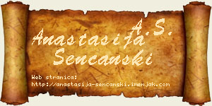 Anastasija Senćanski vizit kartica